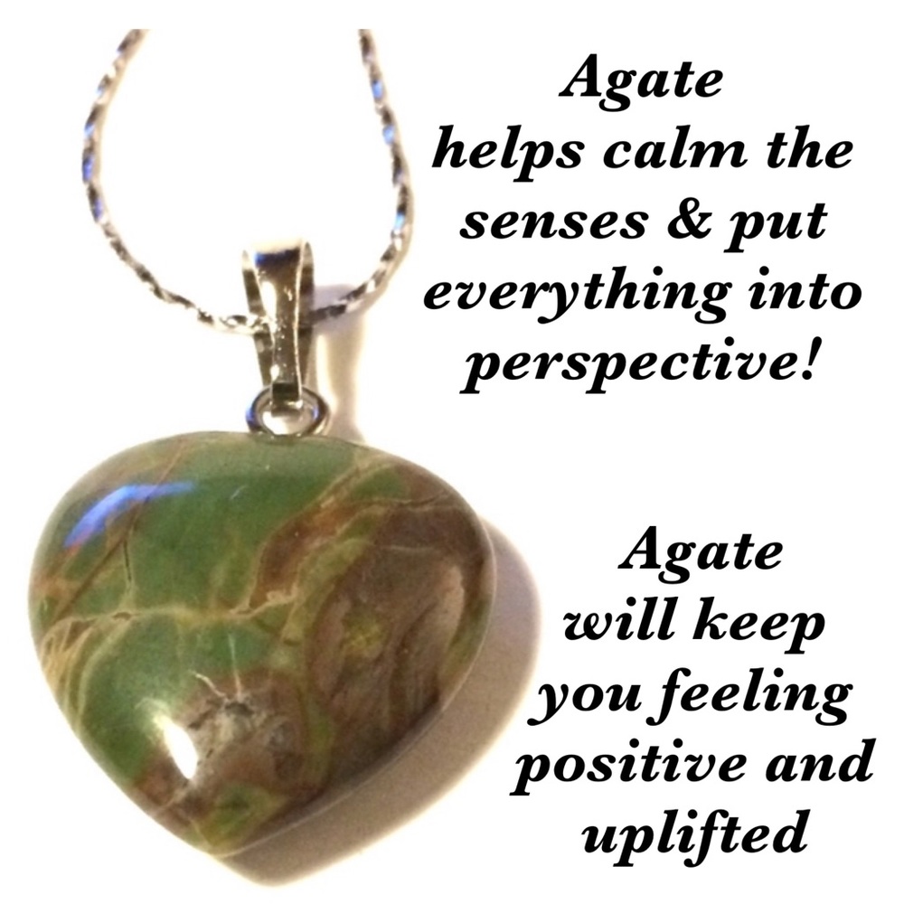 Agate Heart Necklace